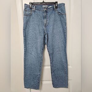 Levi's 550 Jeans Womens 14L (34x29.5) Blue Relaxed Straight Tapered Mid Rise Y2K
